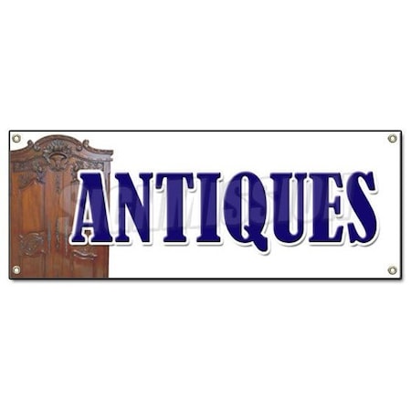 Signmission ANTIQUES BANNER SIGN antique shop dealer signs furniture collectibles coins B-Antiques